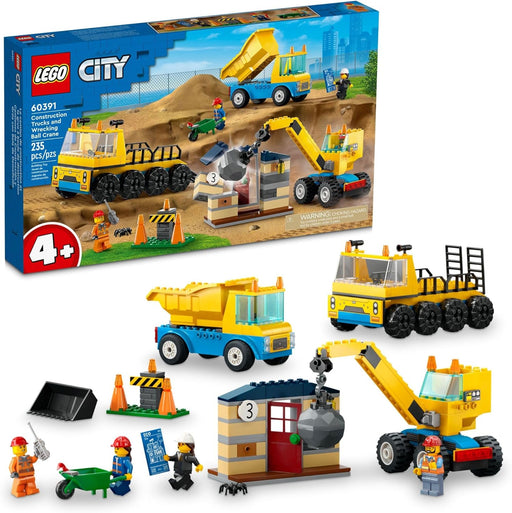 LEGO City - Construction Trucks and Wrecking Ball Cane - JKA Toys
