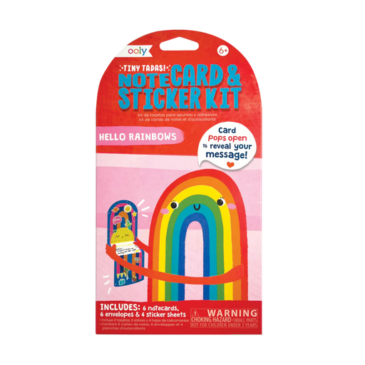 Tiny Tadas! Notecard and Sticker Kit: Hello Rainbows - JKA Toys