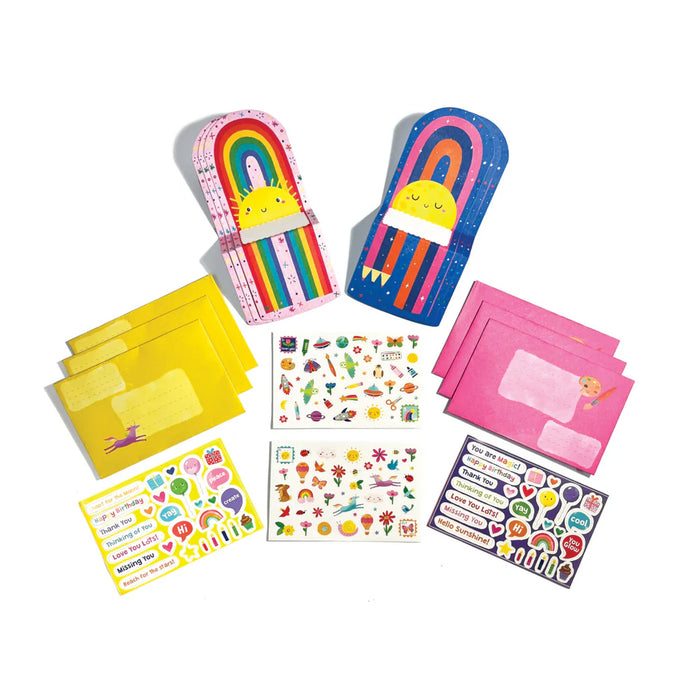 Tiny Tadas! Notecard and Sticker Kit: Hello Rainbows - JKA Toys