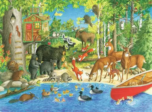 200 Piece Woodland Friends Puzzle