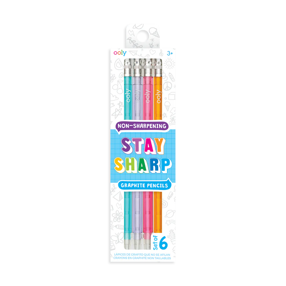 Stay Sharp Graphite Pencils - Set of 6 - JKA Toys