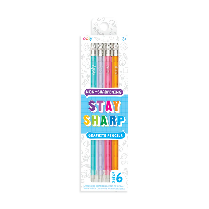 Stay Sharp Graphite Pencils - Set of 6 - JKA Toys