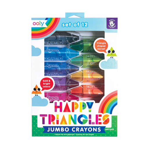 Happy Triangles Jumbo Crayons - JKA Toys