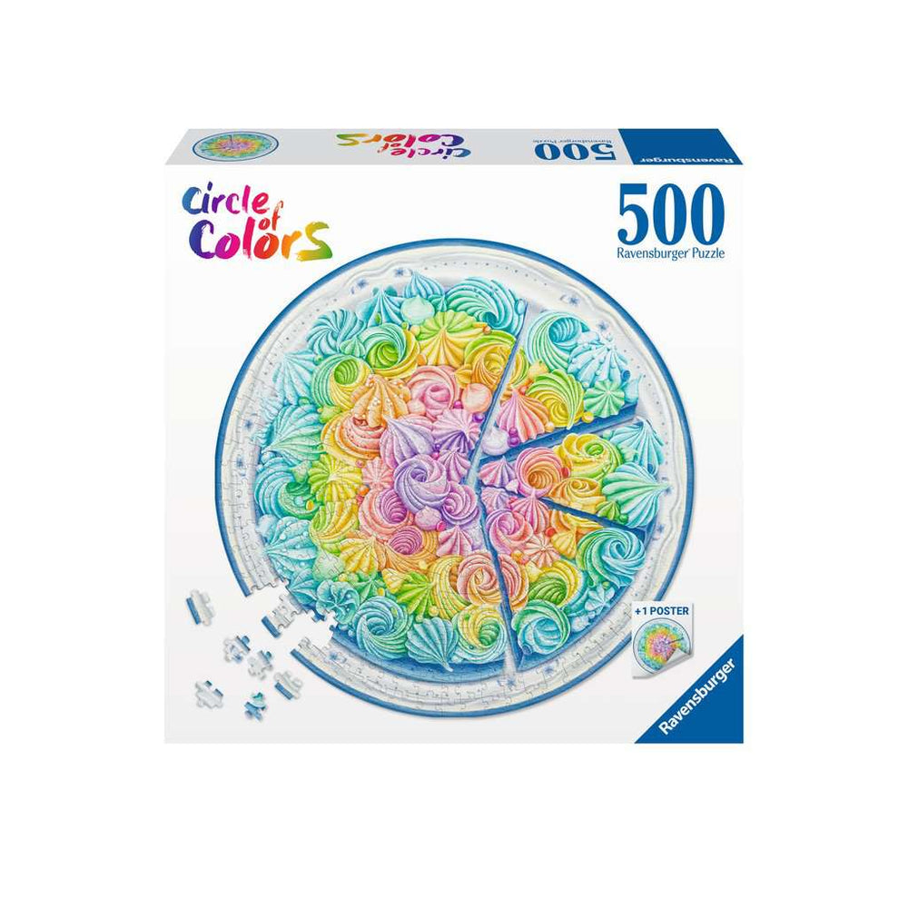 500 Piece Rainbow Cake Round Puzzle - JKA Toys