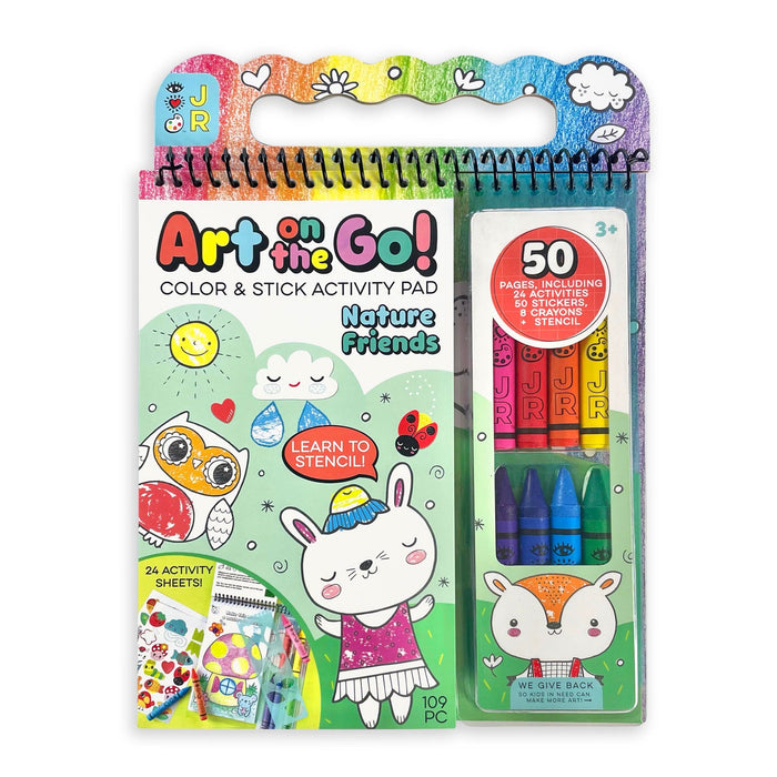 Art On The Go Color & Stick Activity Pad - Nature Friends - JKA Toys