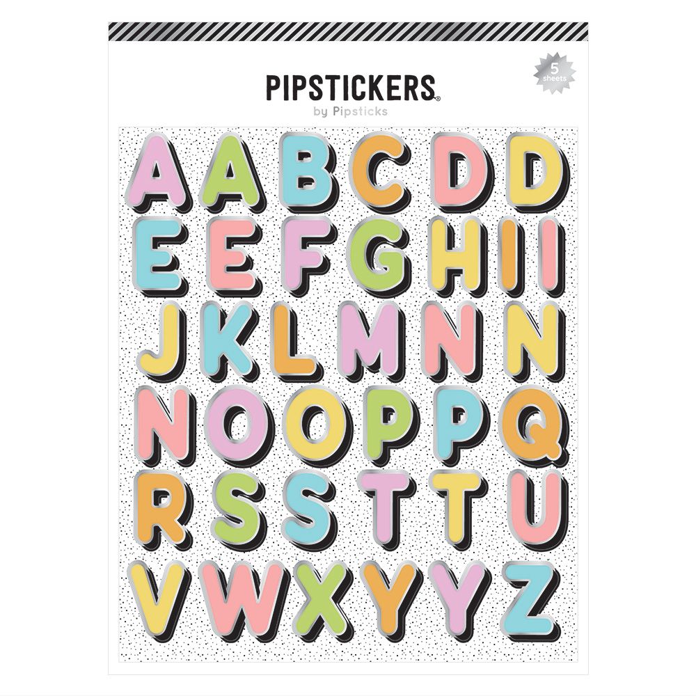 Pastel Party Big Alphabet Stickers - JKA Toys