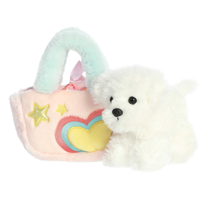 Pastel Heart Plush Dog Carrier - JKA Toys