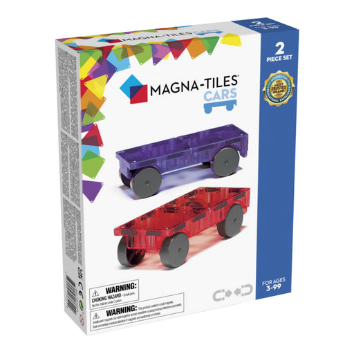 Magna-Tiles Car Expansion 2 Piece Set: Red & Purple