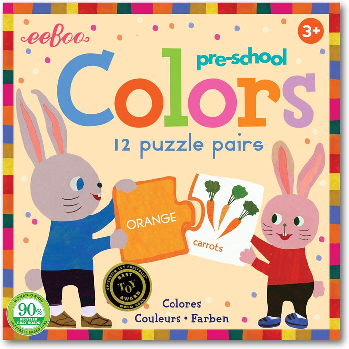 Colors 12 Puzzle Pairs - JKA Toys
