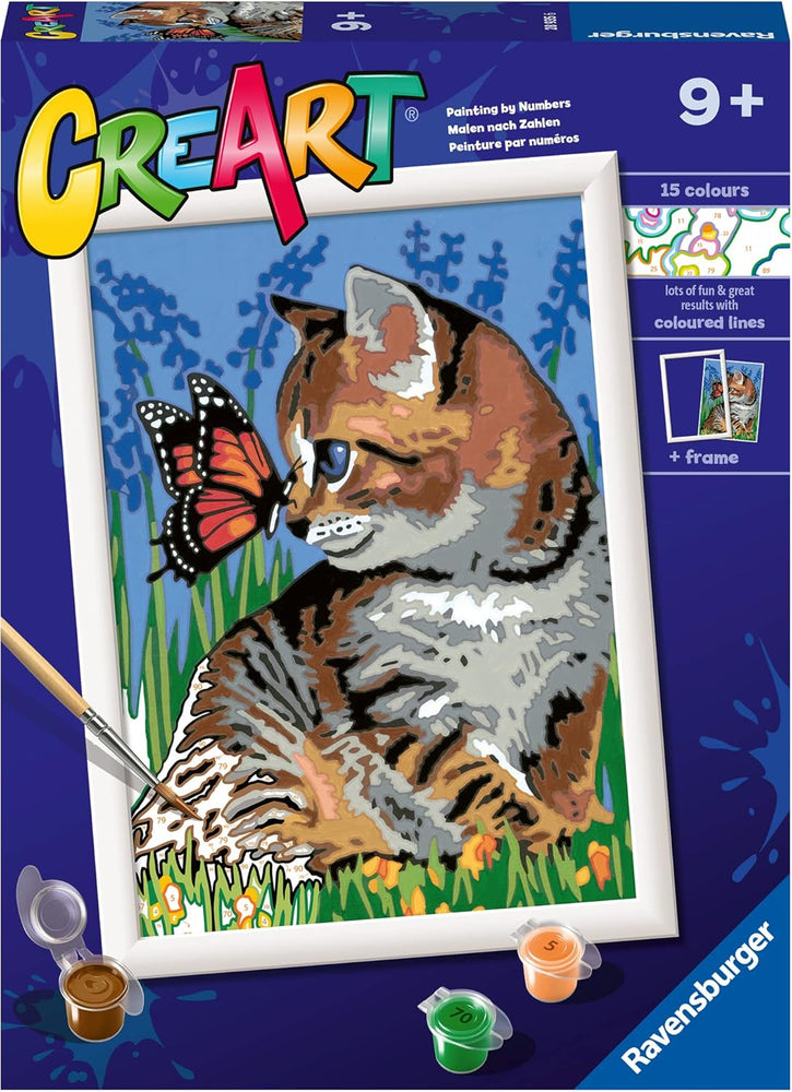 Cat and Butterfly Paint By Number - JKA Toys