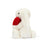 Bashful Little Red Love Heart Bunny - JKA Toys