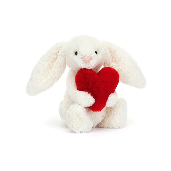 Bashful Little Red Love Heart Bunny - JKA Toys