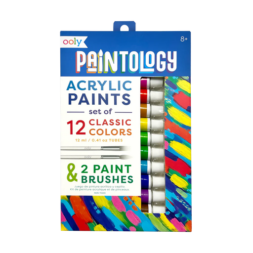 Paintology Acrylic Paints: 12 Classic Colors - JKA Toys