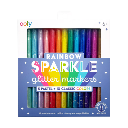 Rainbow Sparkle Glitter Markers - JKA Toys