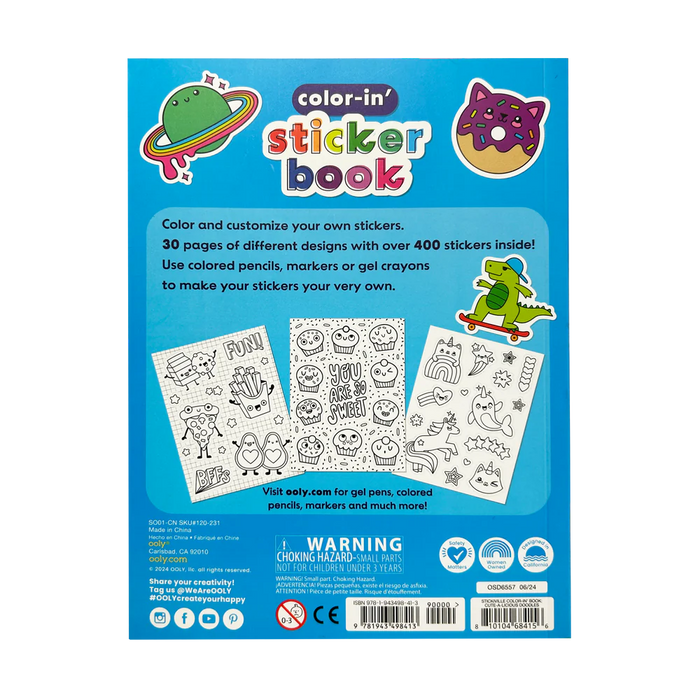 Stickiville Color-in’ Sticker Book - JKA Toys