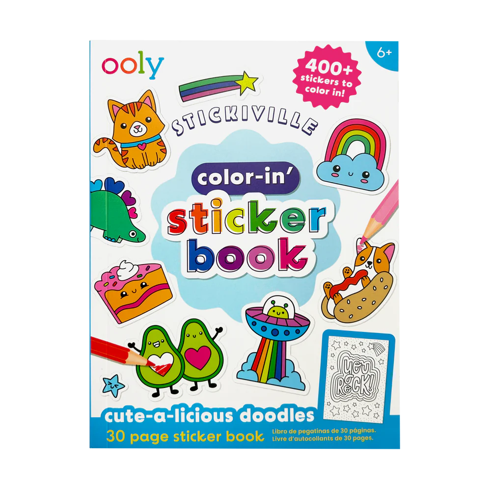 Stickiville Color-in’ Sticker Book - JKA Toys