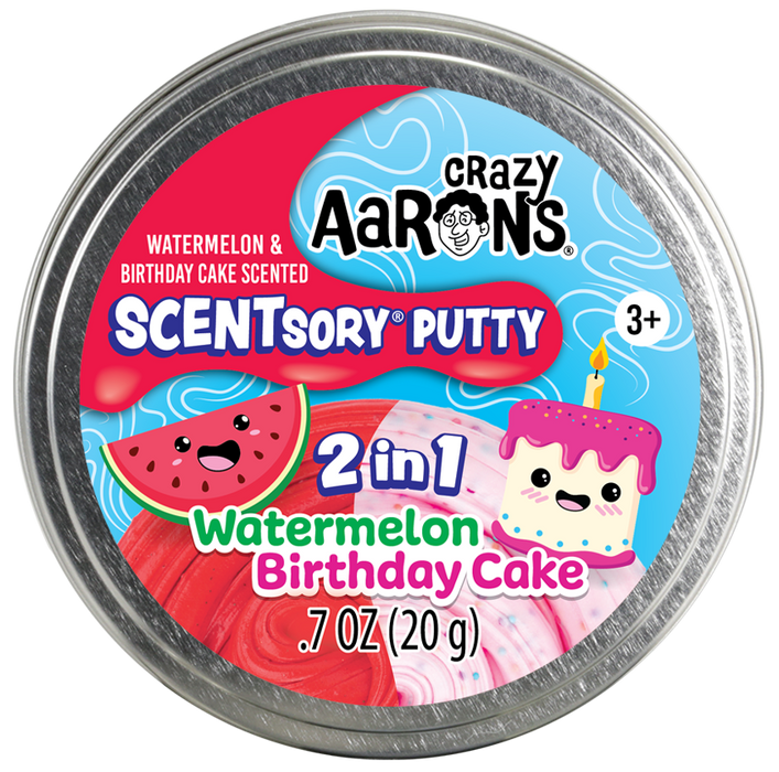 Crazy Aaron’s Scentsory Putty 2-in-1 Watermelon Birthday Cake - JKA Toys