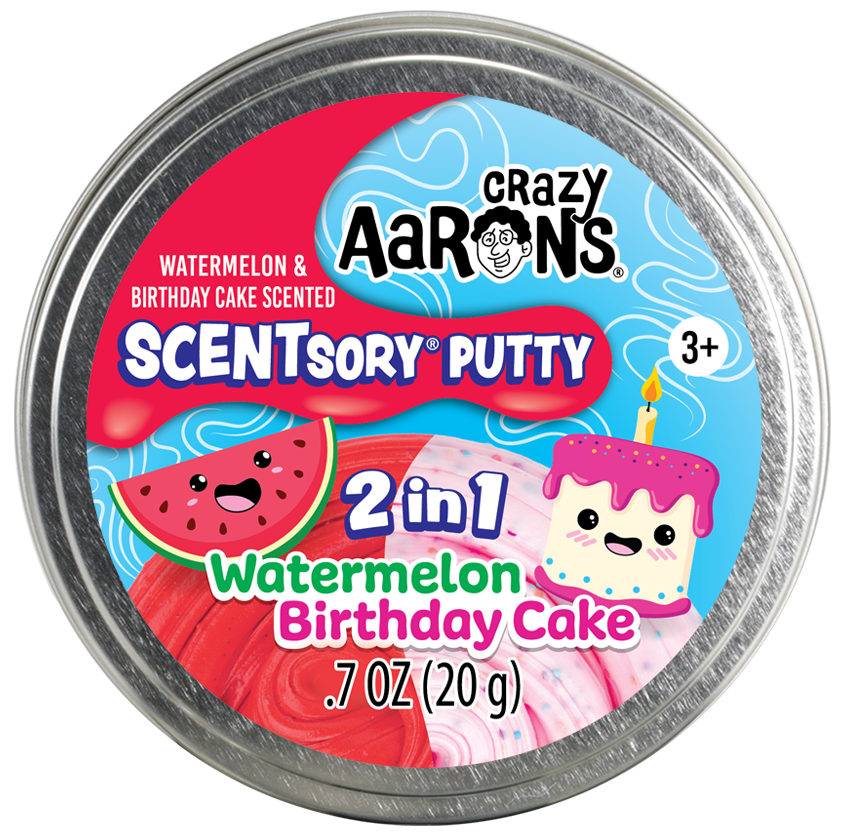 Crazy Aaron’s Scentsory Putty 2-in-1 Watermelon Birthday Cake - JKA Toys