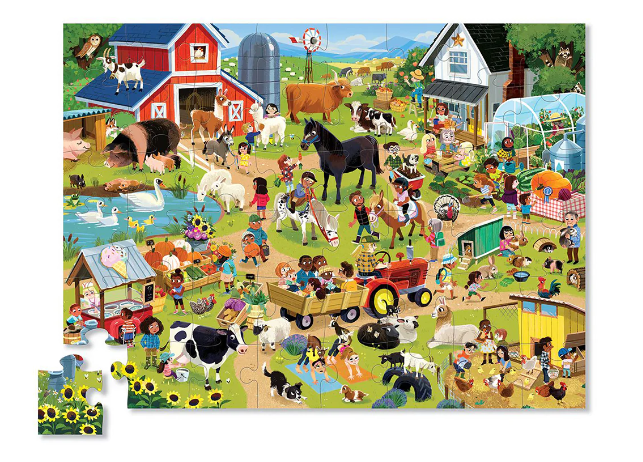 48 Piece Day At The Farm Puzzle - JKA Toys