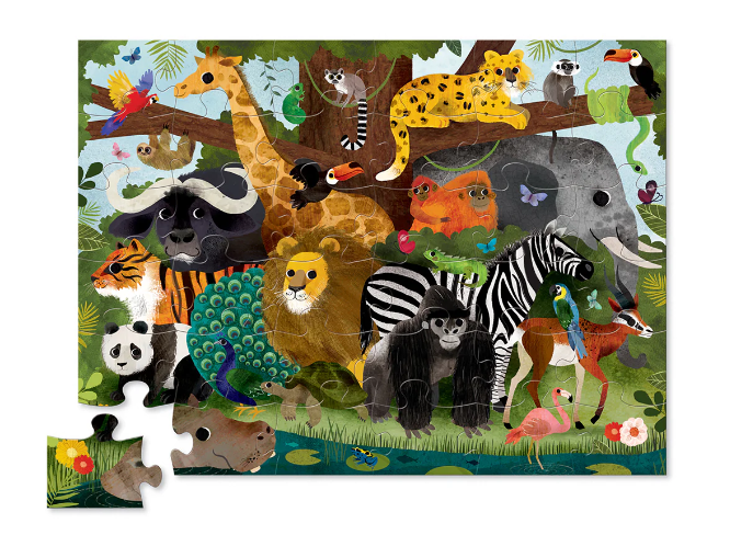36 Piece Jungle Friends Floor Puzzle - JKA Toys