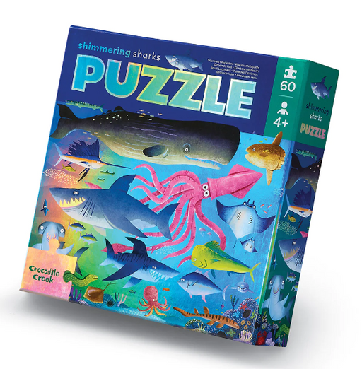 60 Piece Shimmering Sharks Puzzle - JKA Toys