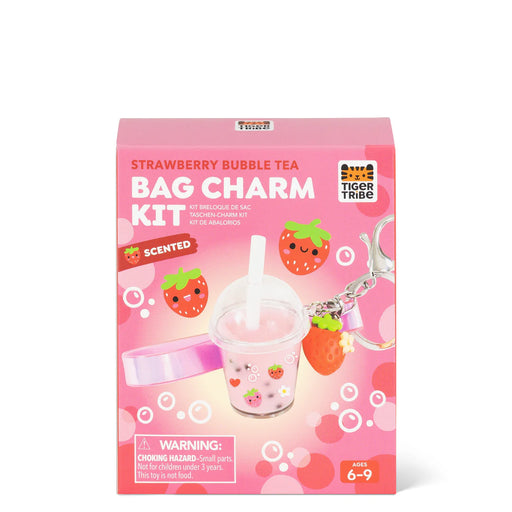 Strawberry  Bubble Tea Bag Charm Kit