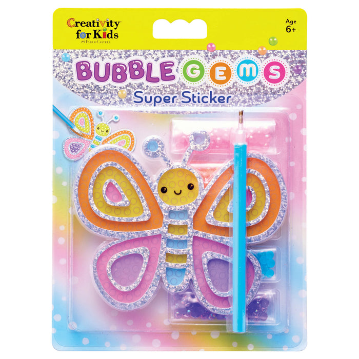 Bubble Gems Super Sticker Butterfly - JKA Toys