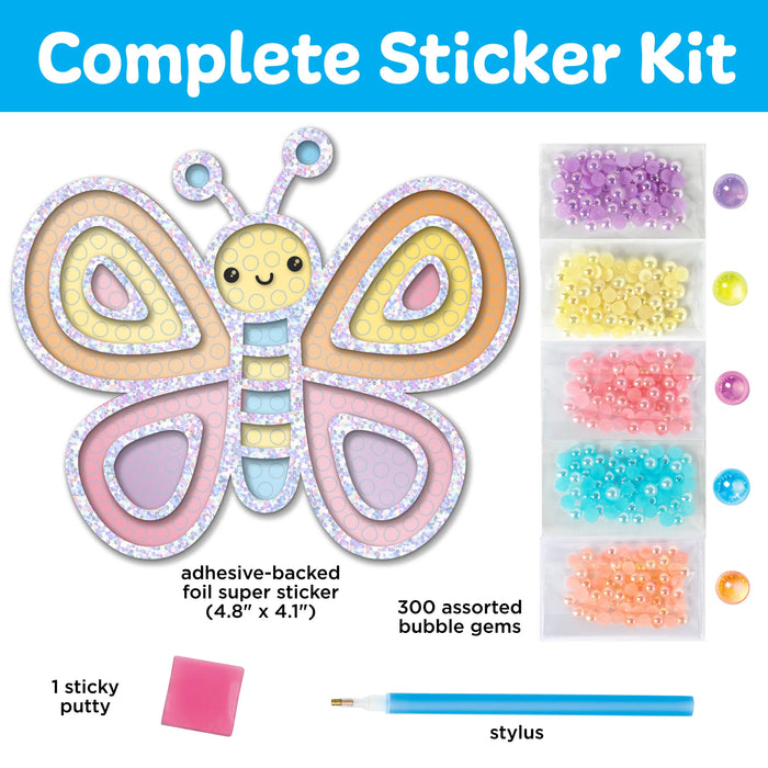 Bubble Gems Super Sticker Butterfly - JKA Toys