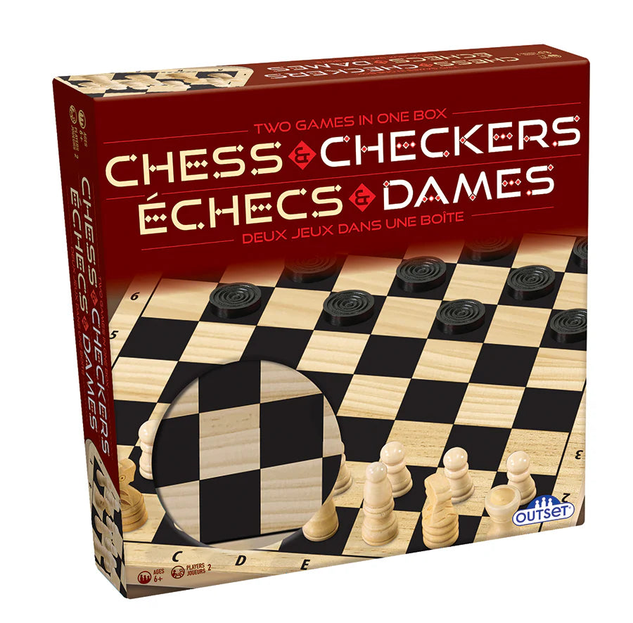 Wooden Chess and Checkers - JKA Toys