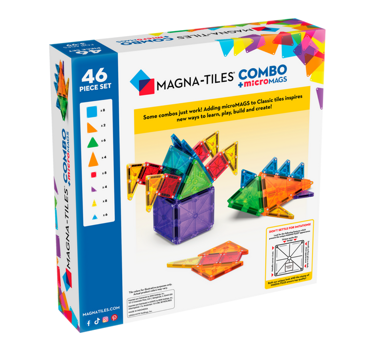 Magna-Tiles microMAGS 46 Piece Combo Set - JKA Toys