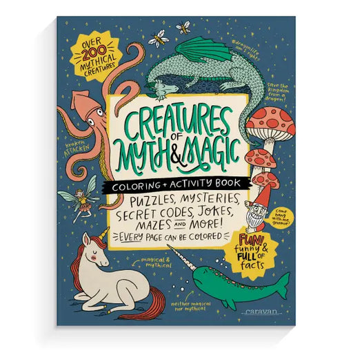 Creatures of Myth & Magic - Coloring + Activity Book - JKA Toys