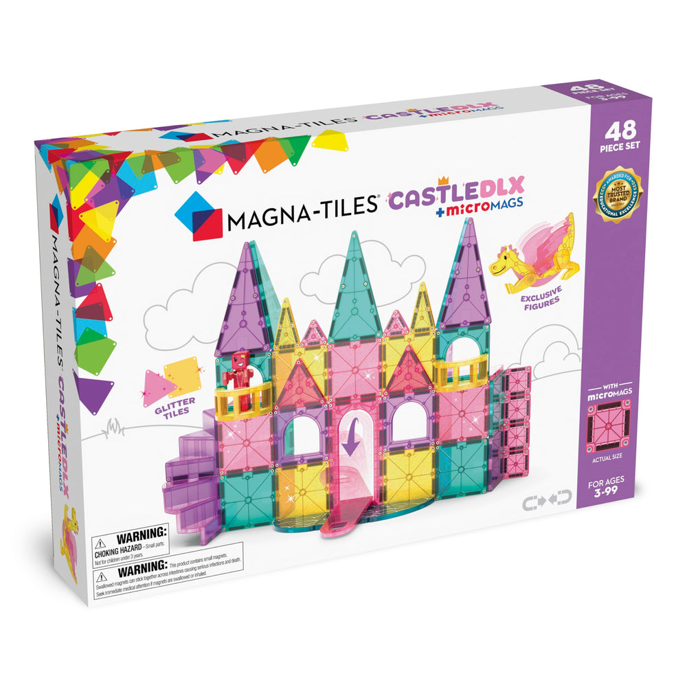 Magna-Tiles Castle DLX + Micromags 48 Piece Set - JKA Toys