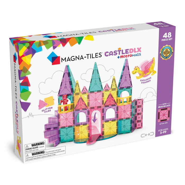 Magna-Tiles Castle DLX + Micromags 48 Piece Set - JKA Toys