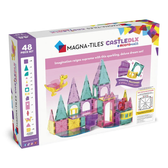 Magna-Tiles Castle DLX + Micromags 48 Piece Set - JKA Toys
