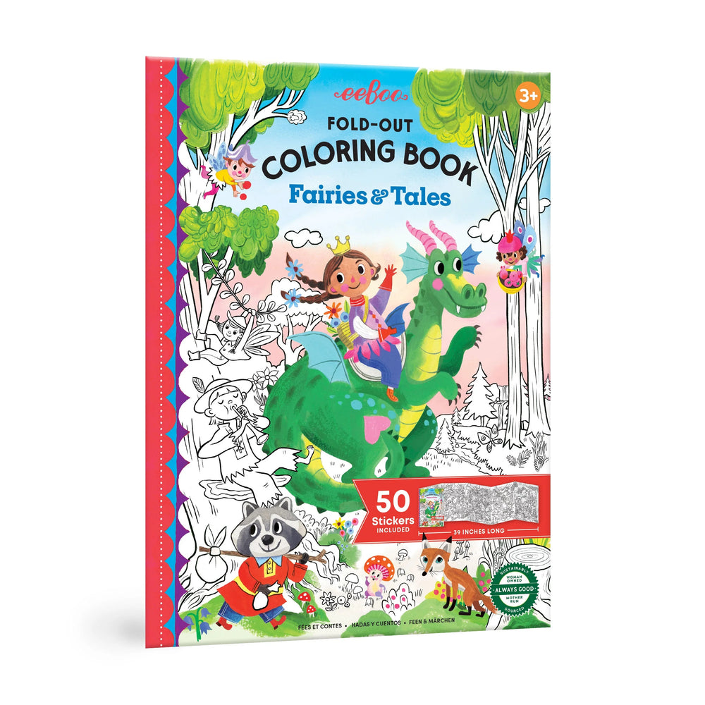 Fairies & Tales Fold-Out Coloring Book