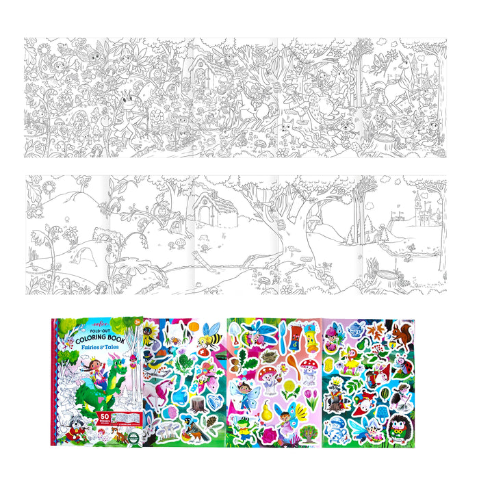 Fairies & Tales Fold-Out Coloring Book