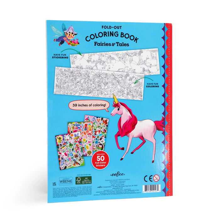 Fairies & Tales Fold-Out Coloring Book