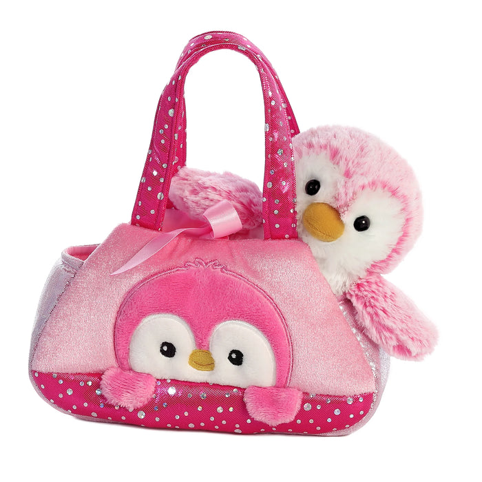 Fancy Pals Pink Penguin Pom Pom Carrier - JKA Toys