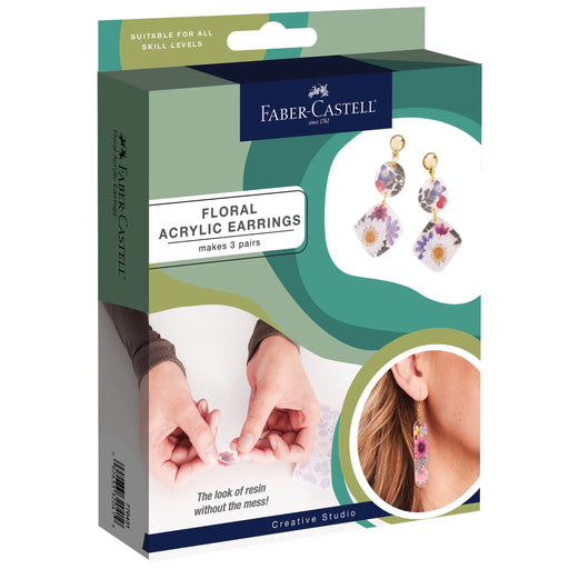 Pressed Floral Acrylic Earrings Kit - JKA Toys