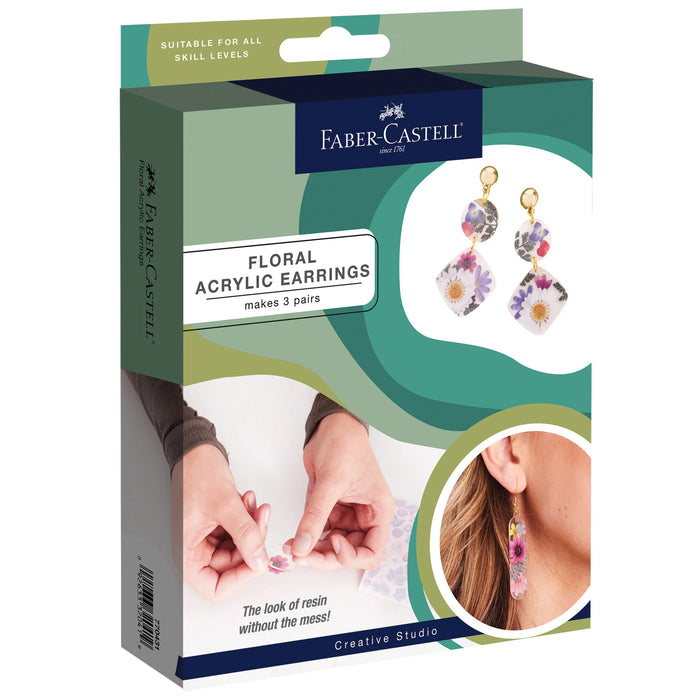 Pressed Floral Acrylic Earrings Kit - JKA Toys
