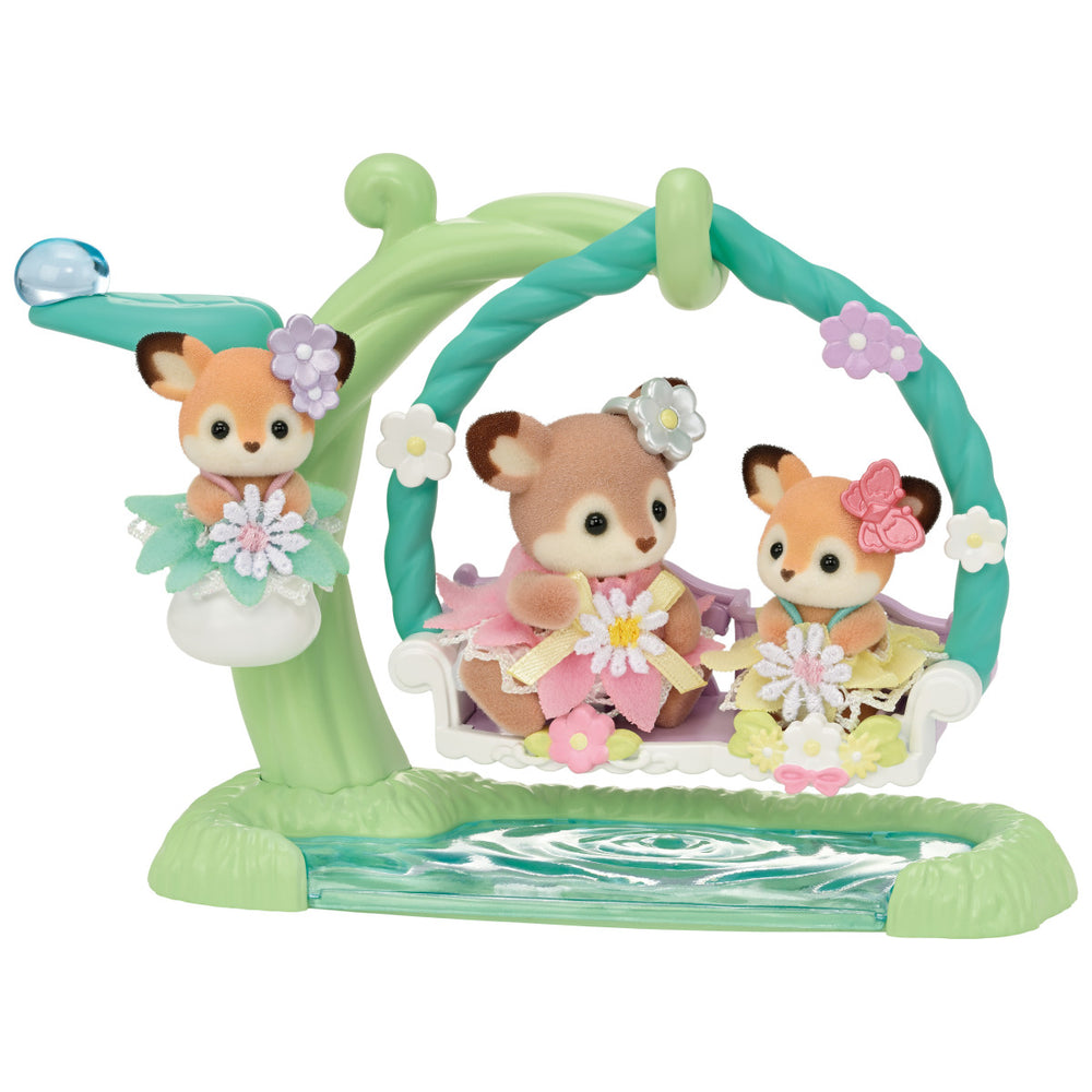 Calico Critters Deer Babies Floral Swing Set - JKA Toys