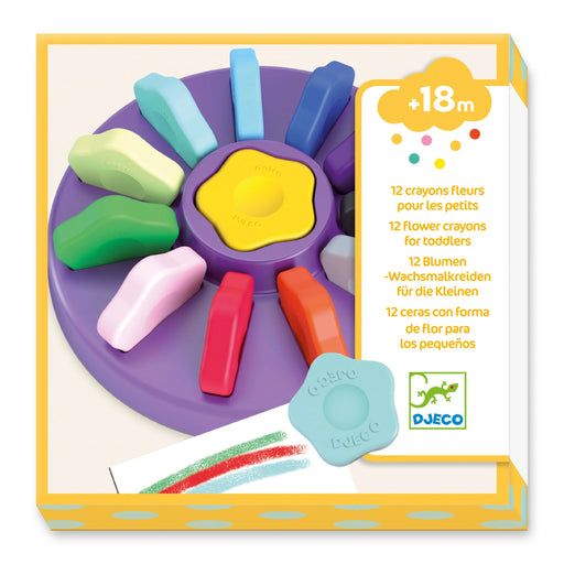 12 Flower Crayons for Toddlers - JKA Toys