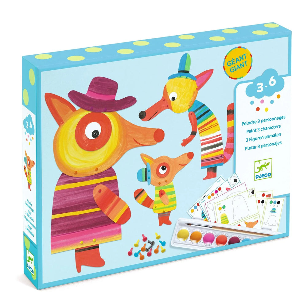 Paint 3 Characters - Fox Family - JKA Toys