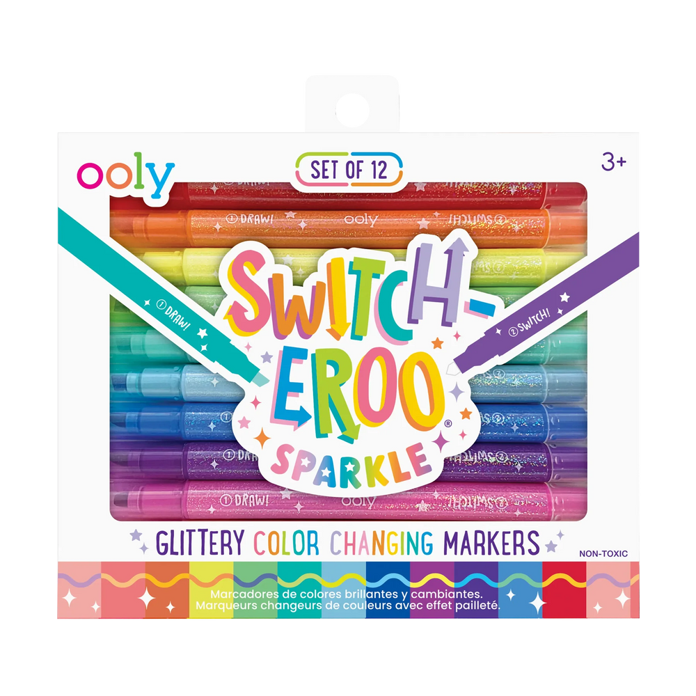 Switch-eroo! Sparkle Glittery Color Changing Markers - JKA Toys