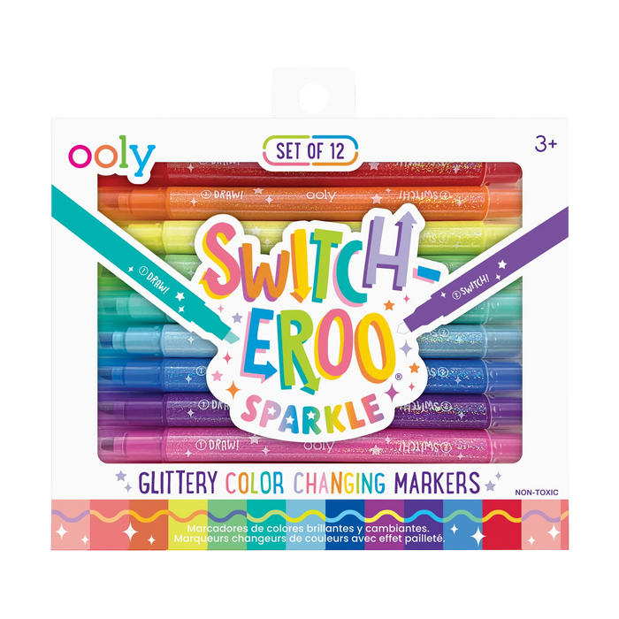 Switch-eroo! Sparkle Glittery Color Changing Markers - JKA Toys