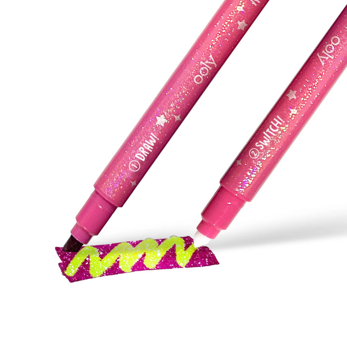 Switch-eroo! Sparkle Glittery Color Changing Markers - JKA Toys