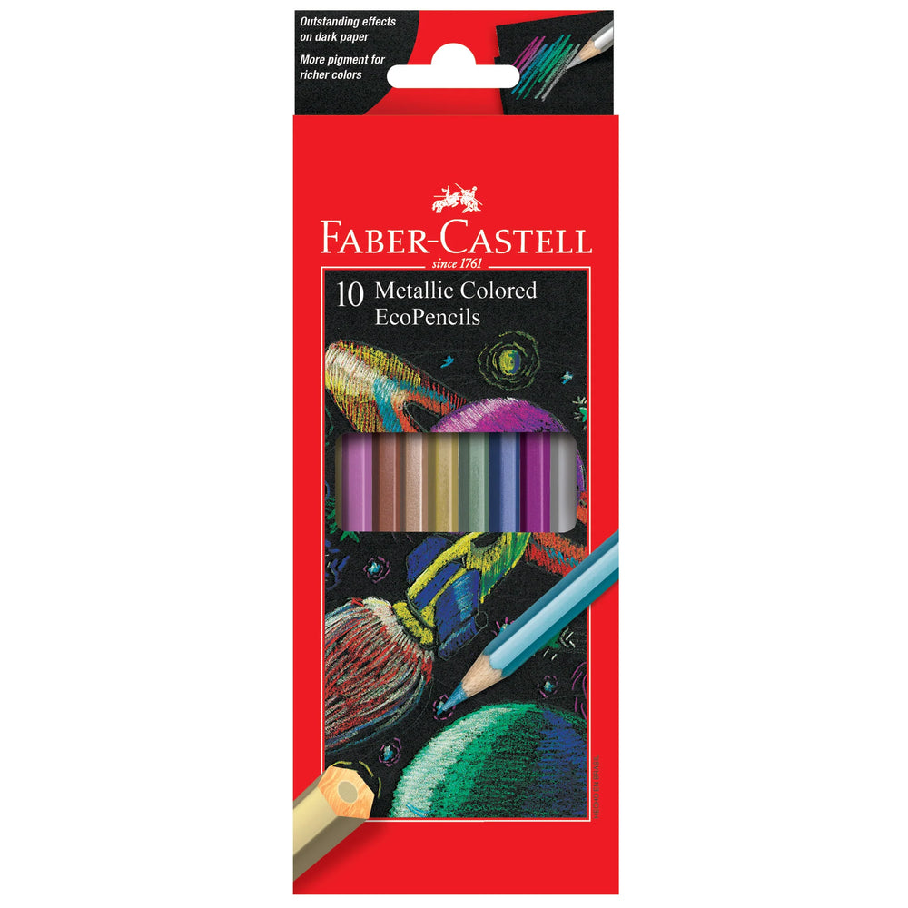 10 Metallic Colored EcoPencils - JKA Toys