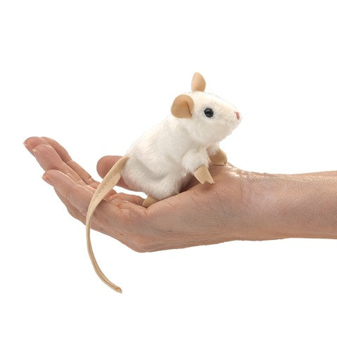 Mini White Mouse Finger Puppet - JKA Toys