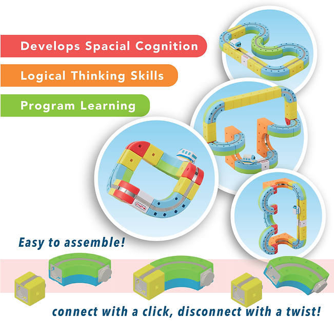 Magnetic Monorail Deluxe Block Set - JKA Toys