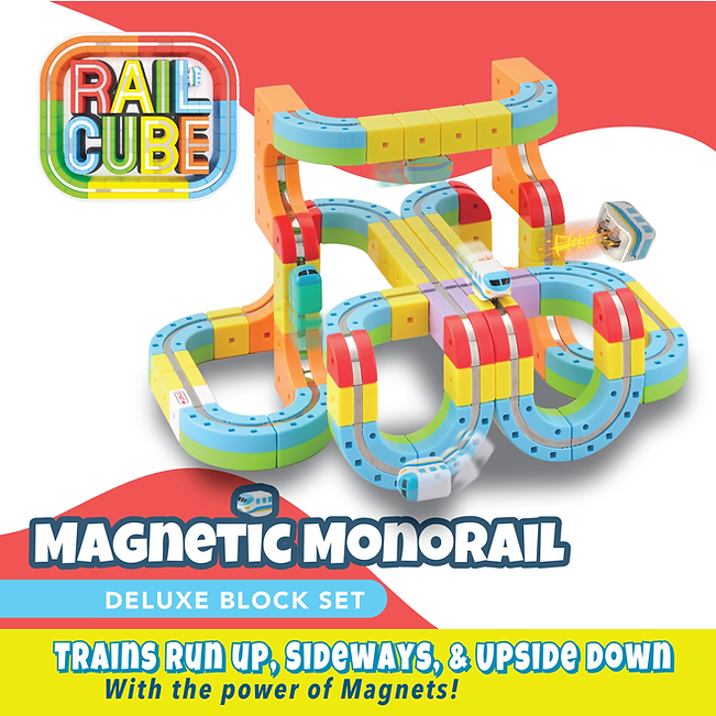 Magnetic Monorail Deluxe Block Set - JKA Toys